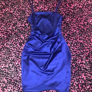 medium royal blue short dress